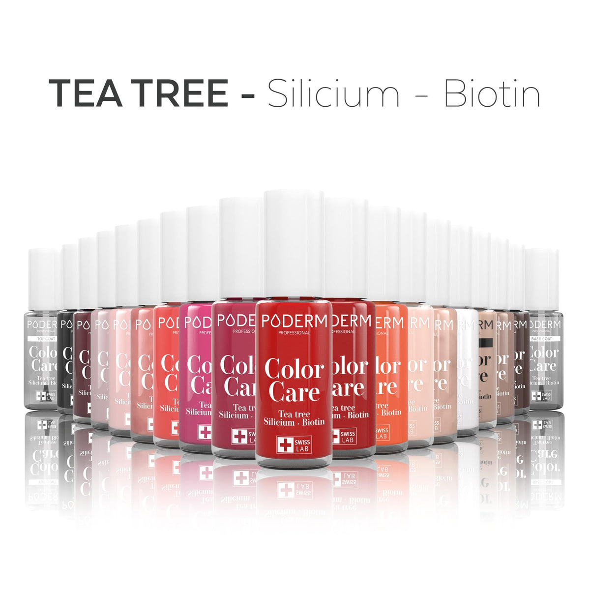 PODERM - FUNGAL NAIL INFECTIONS - Taupe nail varnish TEA TREE - Prevention & Treatment of Nails Yellowed/Damaged by FUNGAL INFECTIONS - TREATS & COLOURS - foot/hand treatment - Swiss Made