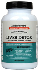 Macro Greens Liver Detox and Repair – 1400mg Complex | High Strength with 20 Effective Ingredients | Boosted with Dandelion, Turmeric, Amino Acids, Vitamins and More | 120 Capsules - 60 Day Supply