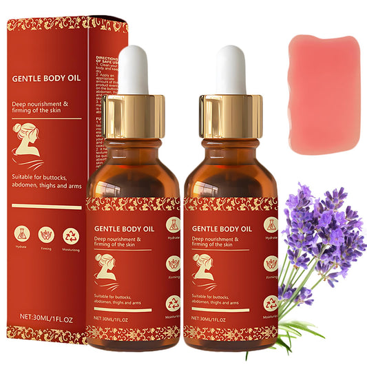 Glow Essence Magic Body Oil Firming for Women Men, Glow Remedy Magic Oil for Skin, Deep Nourishing and Firming Body for Arms and Chest, Use After Bath,with Skin Scraper (30ml*2)