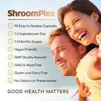Kula Nutrition ShroomPlex Organic Mushroom Complex - Immune Boosting Mushroom Blend - 90 High Strength Vegan Capsules with Lions Mane, Shiitake, Chaga, Maitake and Reishi - Plus Organic Black Pepper & Vitamin C