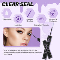 B&Qaugen Lash Bond and Seal Waterproof 10ML Eyelash Bond and Seal Lash Glue for Lash Clusters Black Lash Glue and Bond Super Strong Lash Extension Bond and Seal Long Lasting Bond and Lock 72 Hours(NewST-HEI)