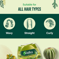 Vatika Naturals Hair Cream - Anti-Breakage (210ml, Cactus) | Strengthening Formula with Olive, Cactus & Ghergir for Strong, Stylish Hair