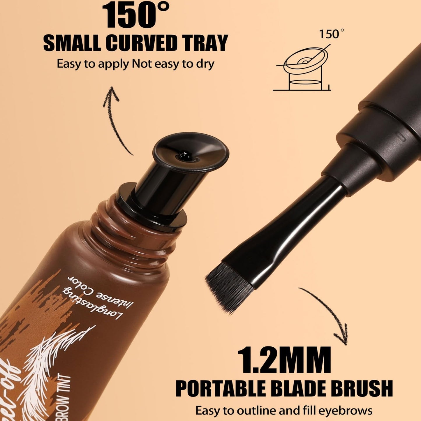 Tatto Eyebrow Tint,Eyebrow Tatto Peel off,Tatto Eye Brow Peel Off,Semi-Permanent Colour Eyebr/ow Dye,Peel Off Eyebro/w Tin/t,Eyebro/w Tin/t,Waterproof Eyebro/w Pencil Lasts Up to 3 Days(Taupe)