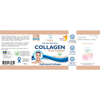 Swedish Nutra Powder Marine Collagen - Pack of 300g, 30 Day Supply | Minimize Fine Lines, Wrinkles & Improve Skin Elasticity | High Absorption Rate