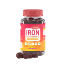 Iron & Vitamin C - Vegan Chewable Gummies - Sugar Free Ferrous Sulfate Iron | Helps Strengthen Your Immune System | 1-Month Supply by Chewwies Vitamins
