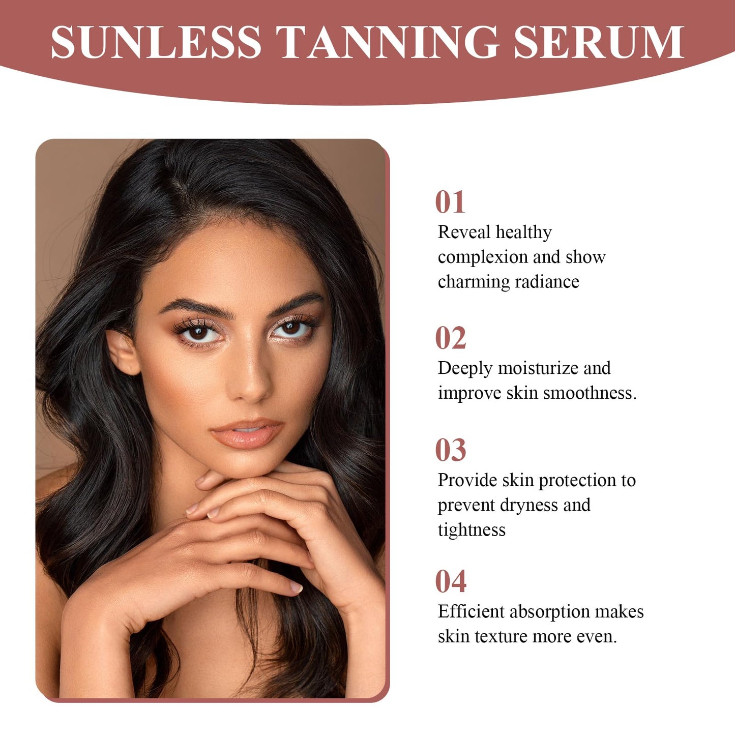 ExcellaElite 2 Pcs Sunless Tanning Drops, Body Face Tanning Drops to Naturally Boost Melanin for Men and Women to Enhance the Natural Skin Tone of the Body and Face