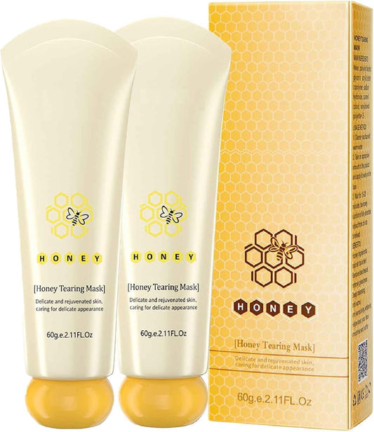 Honey Peel-Off Mask for Blackhead Removal & Pore Minimizing - Deep Clean Tearing Mask with Natural Propolis, Oil Control & Dead Skin Exfoliator, Reduces Wrinkles for Face Care