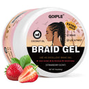 WOZUTUNT Large Capacity Family Pack Smoothing Braiding Gel for Twist, Locs, Braids, Edge Control, Cornrows - Strong Hold, No Flake, Anti-Frizz, Easy to Use Hair Gel Women (16 OZ Strawberry Flavor)