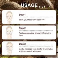 Grospe Coconut Oil Facial Scrub Exfoliator with Natural Essence Coconut Sugar Facial Scrub Gentle Cleansing Moisturising Rejuvenating Glowing Skin Coconut Oil Formula Face Scrub 50g