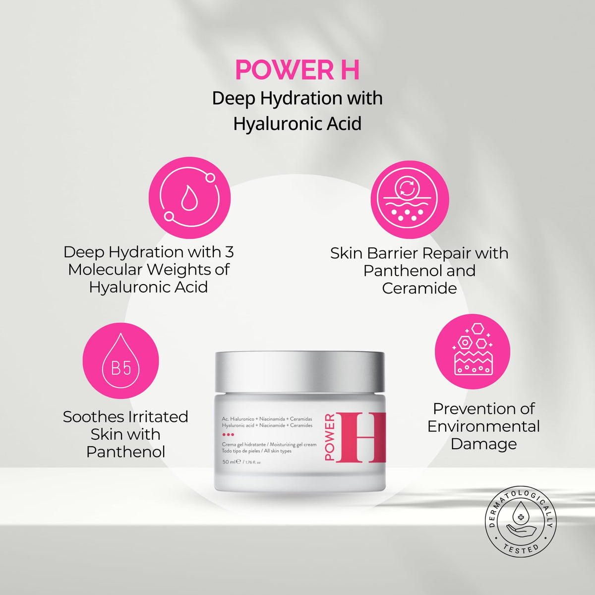 Nonna Cosmetics Hydrating Face Cream with Hyaluronic Acid + Ceramides & Niacinamide | Deep Moisturisation - Anti-Ageing & Skin Barrier Repair | Firms & Calms Sensitive Skin | Day & Night Moisturiser | 50ml