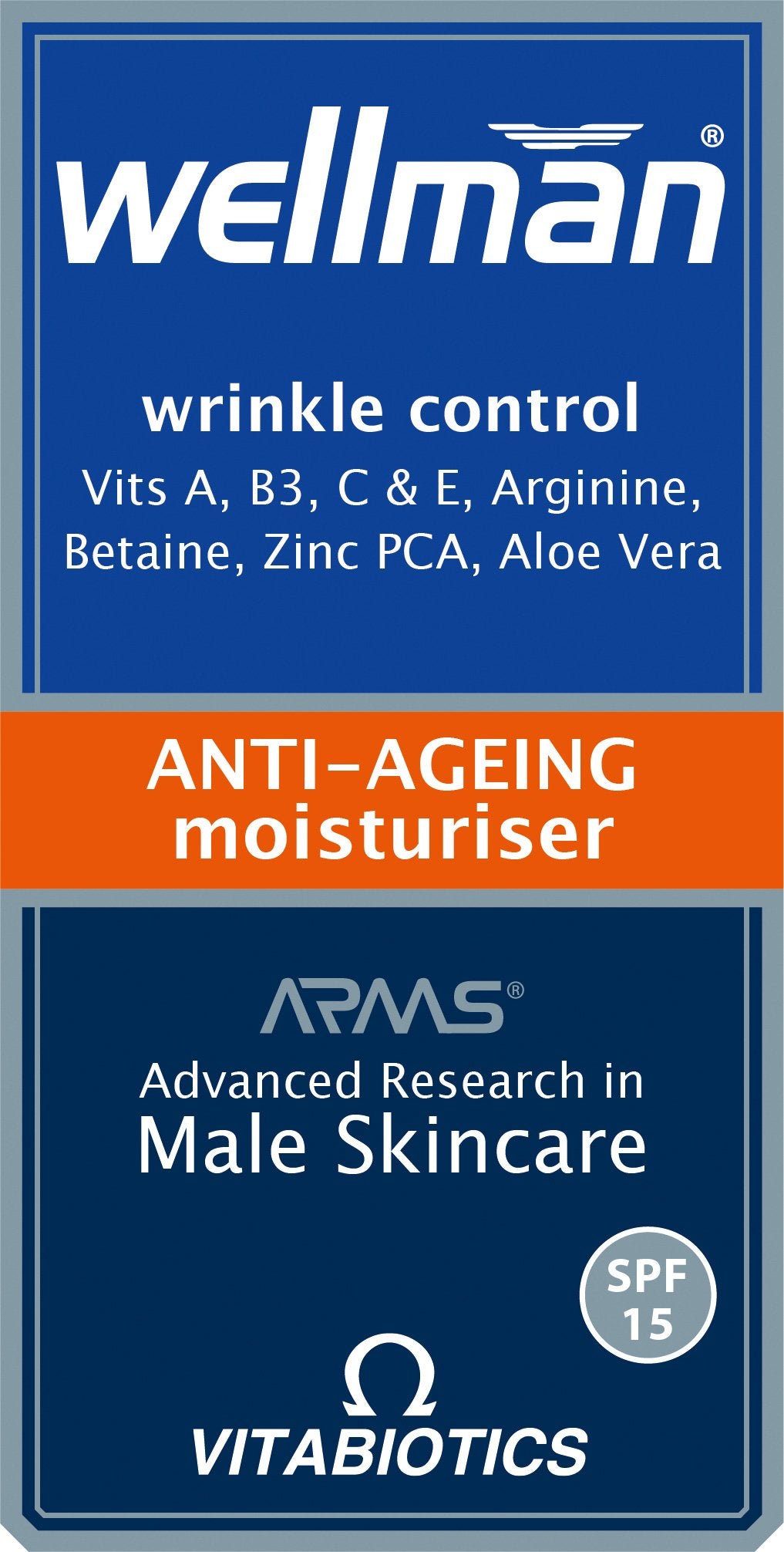 Vitabiotics Wellman Anti-Ageing Moisturiser - 50 ml