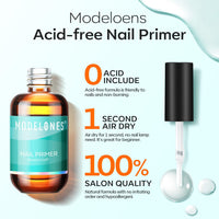 modelones Modelones 15ml Professional Natural Nail Bond Primer, Acid-Free, Superior Bonding for Gel Nail Polish, Adhesives UV Gel System Manicure Tips Functional Use