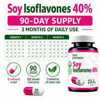Hepatica SOYA Isoflavones 60mg | Standardised to 40% Isoflavones | 90 Vegan Capsules | 3-Month Supply | 3rd Party Lab Tested