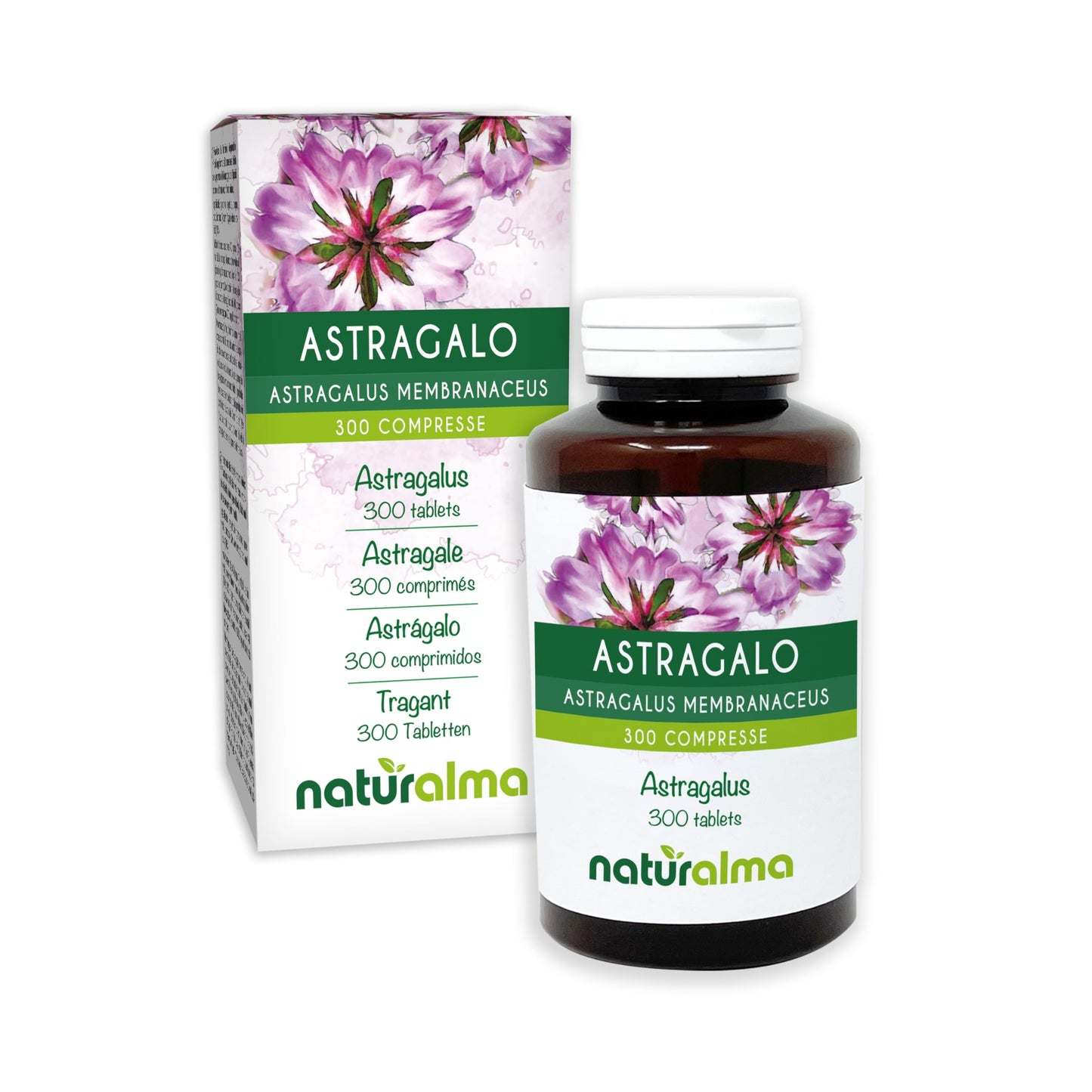 Astragalus (Astragalus membranaceus) Roots Naturalma - 150 g - 300 Tablets - Food Supplement - Natural and Vegan