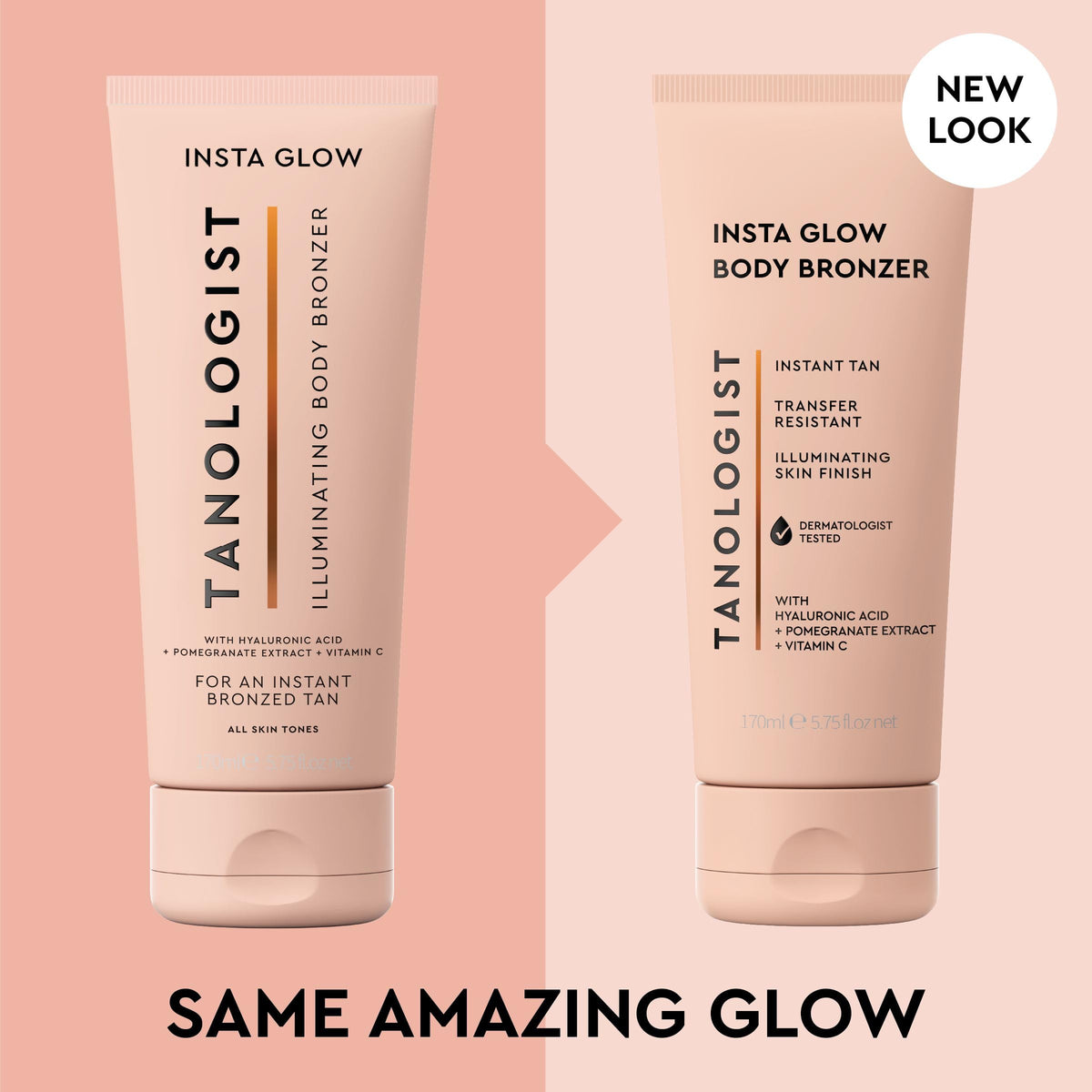 Tanologist Insta Glow Illuminating Instant Body Bronzer, Dermatologist Tested, Buildable Bronze Glow, Light Reflecting Particles, Transfer Proof & Water Resistant, Flawless Finish, 170ml