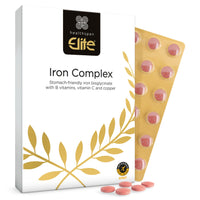 Healthspan Elite Iron Complex 14mg (4 Months’ Supply) | Reduce Tiredness & Fatigue | with Copper & Vitamin C to aid Absorption | All Blacks Official Partner | Informed Sport Accredited | Vegan