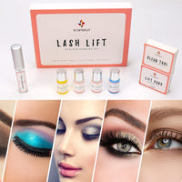 RONKIE Lash Lift Kit - Eyelash Perm Kit - Professional Eyelash Curling Set - Glue Upgraded Version - Semi-Permanent Curling Perming Wave Suitable for Salon at Home (White)