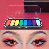Face Paint, Eyeshadow Palettes, 8 Colour Matte Shimmer Eye Shadow Palette, Colorful Make-Up Palette Highly Pigmented Long Lasting Eye Shadow Red Green Yellow Blue Eyeshadow, Gift for Women Christmas