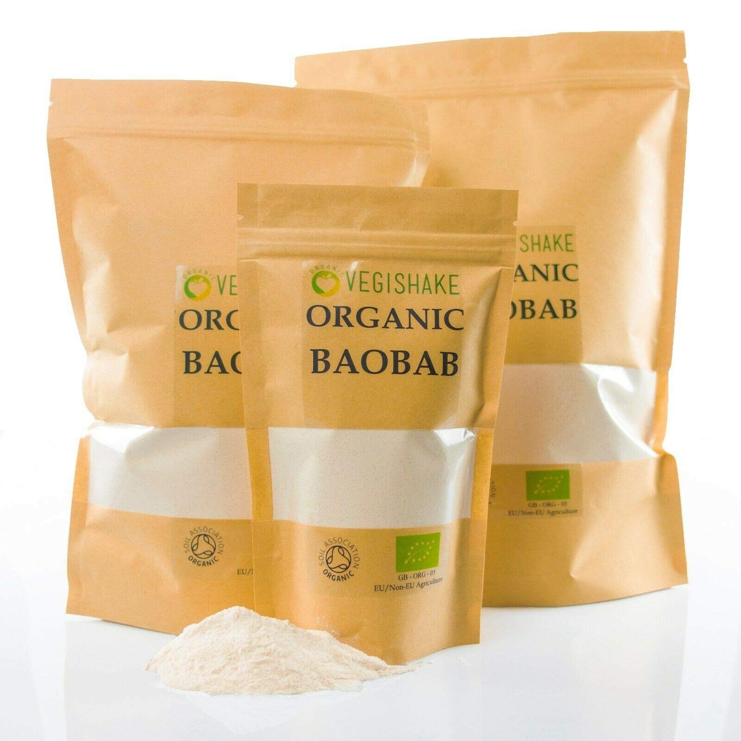 Organic Baobab Powder Supplement Vitamin C Digestion Stomach Health Africans Fruit Vegan (500g)