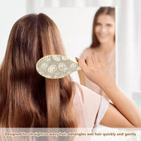Mnsruu Wooden Hair Brush, Vintage Pinecone Cone Hairbrush for Long Short Curly Thick Thin Hair,Women Men Boys Girls Hair Brush