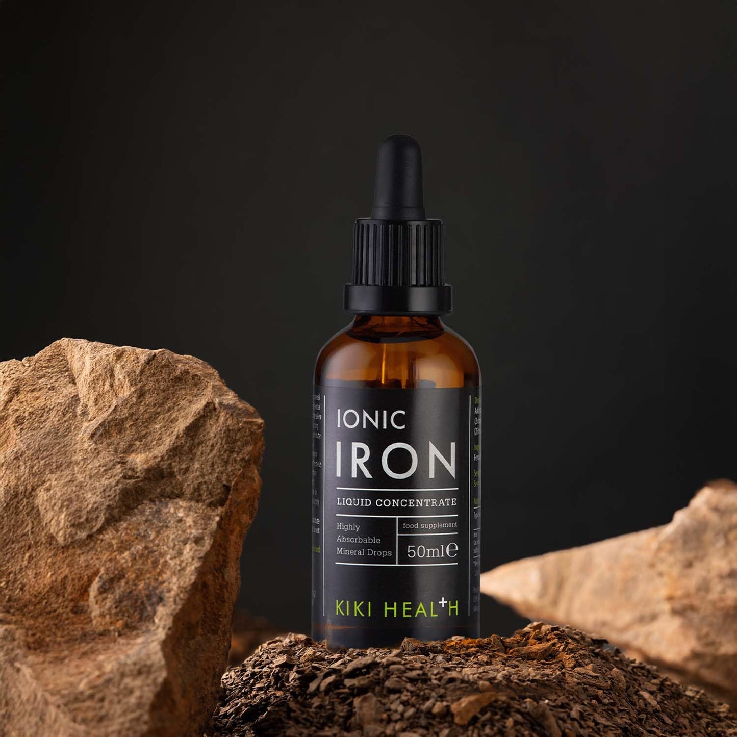KIKI HEALTH KIKI Health - Ionic Iron Liquid High Concentration Drops - 14mg Iron per Serving - 100% Natural Minerals for Optimal Mineral Balance - 50 millilitres