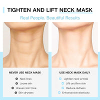 Firming Rejuvenating Neck Mask, Neck Mask For Tightening And Firming, Neck Tightening Mask With Hyaluronic Acid, Sheet Neck Masks For Wrinkles, Moisturizing Mask For Neck Line Romoval, 6PCS