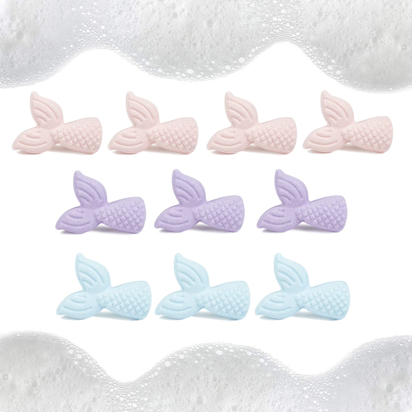 abeec Mermaid Bath Bombs – Bath Bomb Set in Colours: Pink, Purple and Blue – 10 Bath Bombs for Kids – Fizzy Bubble Bath Sets for Children’s Gifts – Bubble Bath