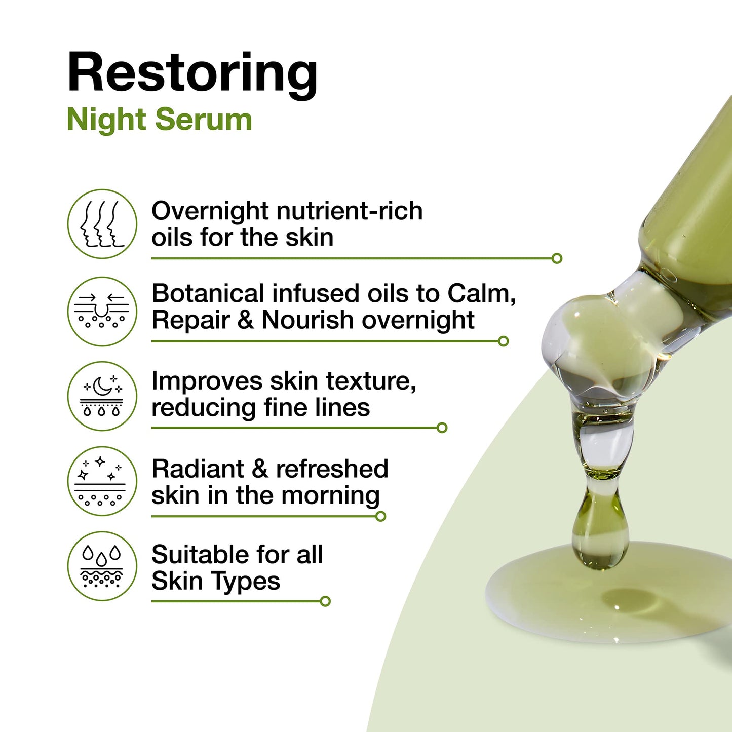 Love and Pamper Love & Pamper RESCUE & RECOVER Night Repair Serum - Plant Powered, Vitamin E, Targets Dark Spots, Reduces Fine Lines, Redness, Repair & Nourishes Skin, Smooths Texture Overnight