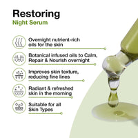 Love and Pamper Love & Pamper RESCUE & RECOVER Night Repair Serum - Plant Powered, Vitamin E, Targets Dark Spots, Reduces Fine Lines, Redness, Repair & Nourishes Skin, Smooths Texture Overnight