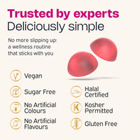 Nutriburst - Radiance Renew Gummies - Biotin (50µg) Hyaluronic Acid (100mg) + Vitamin C (80mg) - Support Natural Collagen Production, Healthy Hair, Nails & Bones - 60 Gummies 1 Month Supply