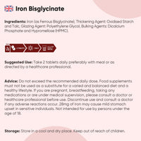 WeightWorld Iron Supplements for Women & Men - 28mg - 400 Tablets (6+ Months Supply) - Highly Bioavailable Ferrous Bisglycinate Form - Non-GMO & Vegan Iron Tablets High Strength - Gentle Formulation