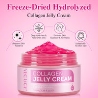 Collagen Jelly Cream, Face Collagen Cream with Niacinamide and Hydrolyzed Collagen, Boost Skin Elasticity Hydration, Reduce Fine Lines and Dullness, All Skin Types Korean Skin Care 100ml