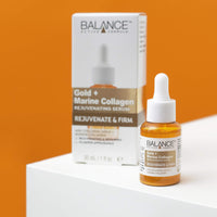 Balance Active Formula Gold and Marine Collagen Rejuvenating Serum - Light-Weight and Non-Greasy, Rejuvenating and Repairing, Plumper Appearance, Clear, 30 ml