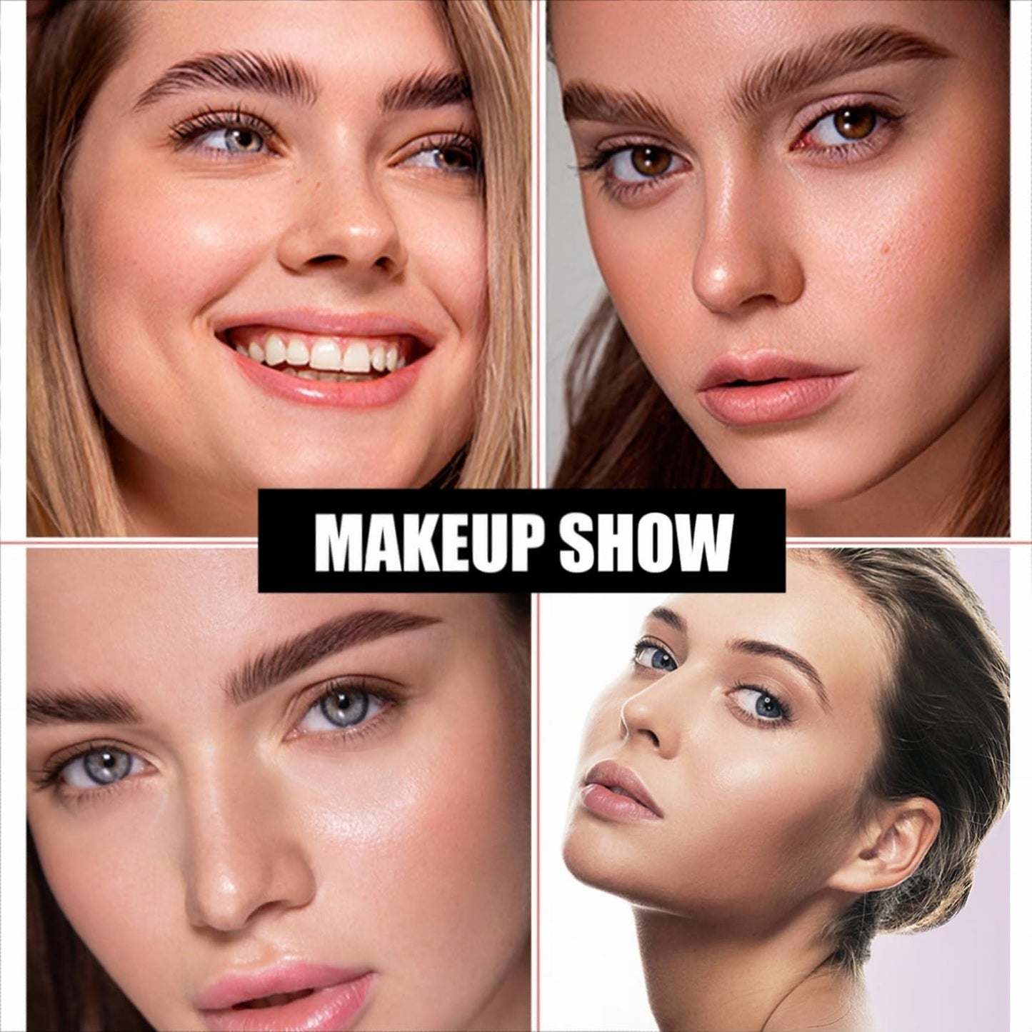 Mubuni Waterproof Eyebrow Seal Stamp Powder,Waterproof Make Up Nature Tinting Coloring Kit,Natural Brow Powder Kit,Eyebrow Stamp Kit,Adjustable Eyebrow Stamp Kit,Perfect Eyebrow Kit for Women