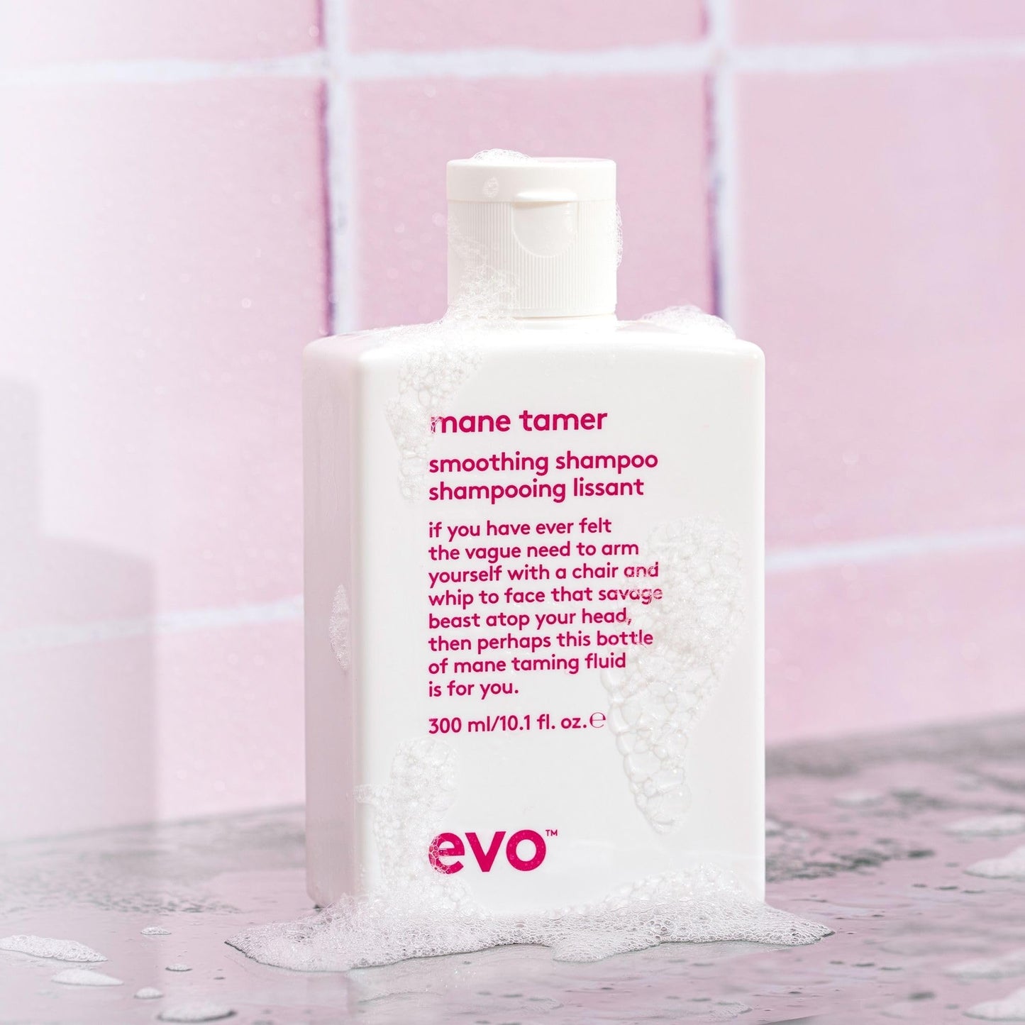 EVO Evo Mane Tamer Smoothing Shampoo for Frizzy, Unruly & Colour-Treated Hair - Anti-Frizz, Sulphate-Free, Colour Safe Cleanser - 300 mL