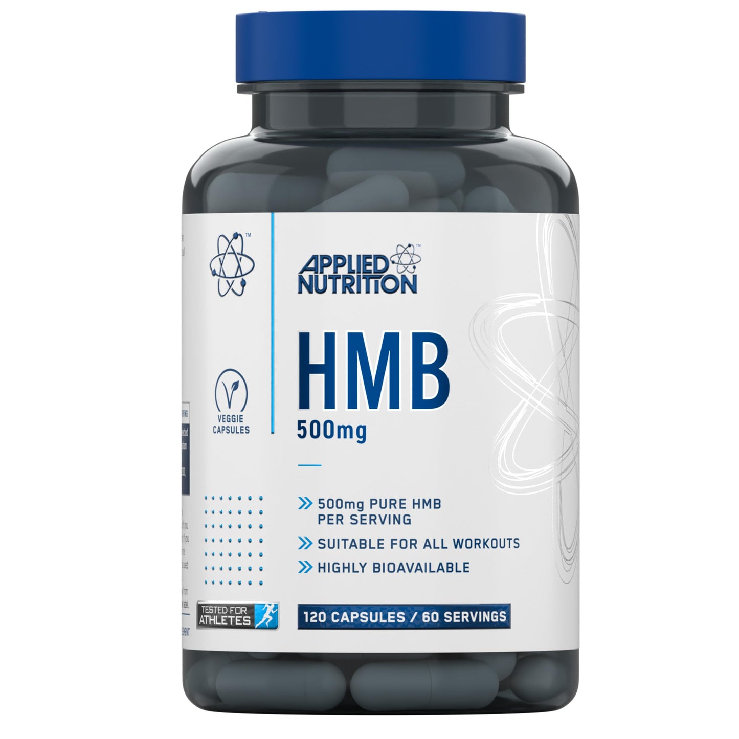 Applied Nutrition HMB Supplement - HMB 500mg Capsules, Metabolite of Leucine, for Muscle Growth & Repair (120 Capsules - 60 Servings)