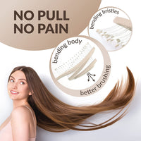CS Beauty Eco Friendly Straw Hairbrush, Flexible Soft Pin Bristles, Detangling Wet/Dry Hair, Head Massaging Pro