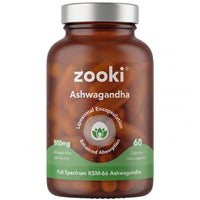 Zooki Liposomal Ashwagandha 500mg KSM-66 Capsules, High Strength Ashwagandha Supplement, Stress Sleep Brain Support, Vegan Ashwagandha Capsules, Daily Adaptogen Supplement (60 Capsules, 30 Servings)