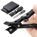 VOGARB Toe Nail Clippers for Thick Nails, Large Wide Jaw Opening Toenail Clippers with Toenail File Heavy Duty Fingernail Cutter No Splash for Men Women Adult Seniors (Black with File)