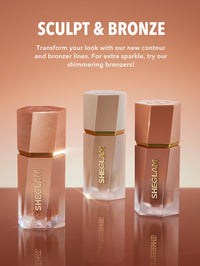 SHEGLAM Sun Sculpt Cool Toned Liquid Contour Stick Long Lasting Cream Bronzer Makeup - Earthy Sepia