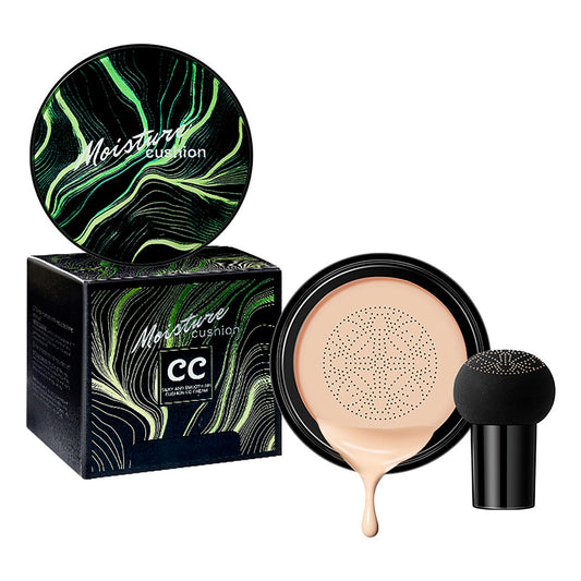 NatrLuxe Mushroom Head Air Cushion CC Cream - Moisturizing Full Coverage Foundation & Brightening Pigment BB Cream Matte Foundation Set - Gift For Women