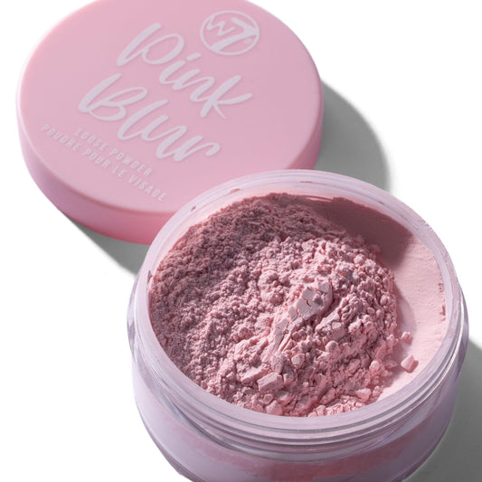 W7 Pink Blur Loose Setting Powder - Weightless Brightening & Blurring Face Powder For All Skin Tones