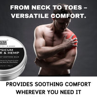 Capsicum & Ginger Warming Cream – Hemp, Arnica & Black Pepper | Muscle & Joint Soother | Natural Heat Rub for Stiffness & Recovery | Handcrafted in The UK by Sera Organics (30g)