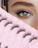 Onlyall Half Eyelashes Corner Lashes Natural Lashes Half Lashes Wispy End Lashes Corner Eyelashes 3/4 Lashes Clear Band Lashes 7 Pairs C19