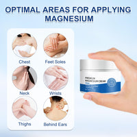 Anmahe Magnesium Butter, Magnesium Cream for Sleep, Magnesium Body Butter, Topical Magnesium Relief Cream to Aid Sleep, for Cramps and Pain, Natural Sleep Support, 90g