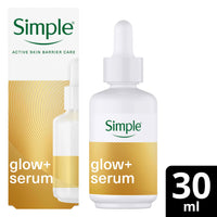 Simple Glow+ 10% Vitamins C + E + F Serum Skin Care for Dry or Dehydrated Skin, Brightening Face Glow Serum for Youthful Glowing Skin, 30 ml