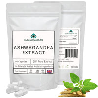 Endless Health UK Ashwagandha Extract | High Strength | 20:1 Extract | 60 Capsules