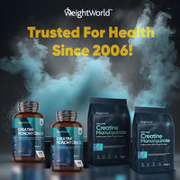 WeightWorld Creatine Gummies 3000mg for Men & Women - 90 Chewable Creatine Monohydrate Gummies (1 Month Supply) - Natural Lemon Flavoured Creatine - Pre Workout Gym Supplement (Not Creatine Monohydrate Tablets)