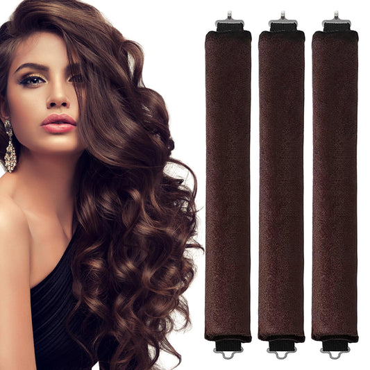ExcellaElite Heatless Curling Rod 3 Pieces, Curling Rods Flexi Rods for Hair Suitable for All Hair Types Overnight Blowout Rods Made of Soft Material for More Comfortable Sleep No Heating Required
