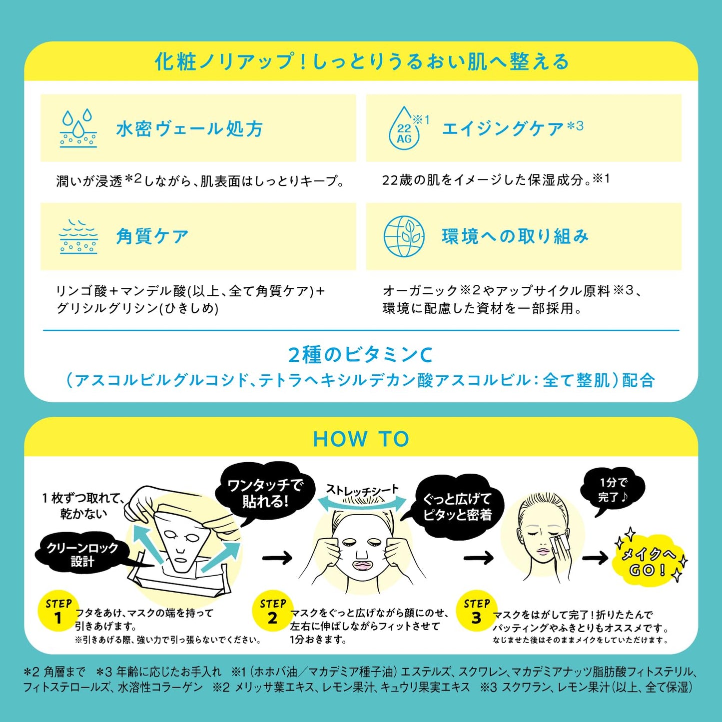 Saborino Face Sheet Mask, Eye Sheet, Refreshing Fruity Type N - 32 Sheets